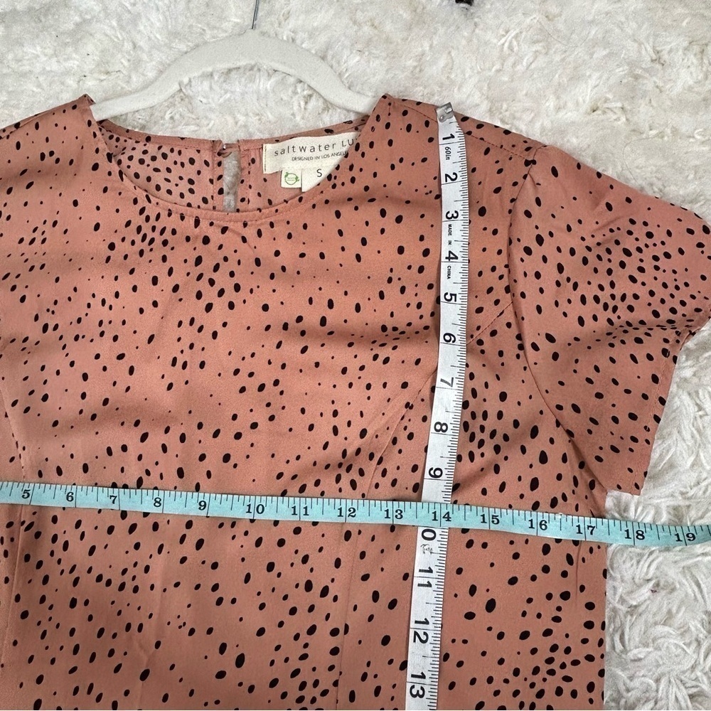 Saltwater Luxe Leopard Print Satin Midi Shift Dress - Picture 11 of 12